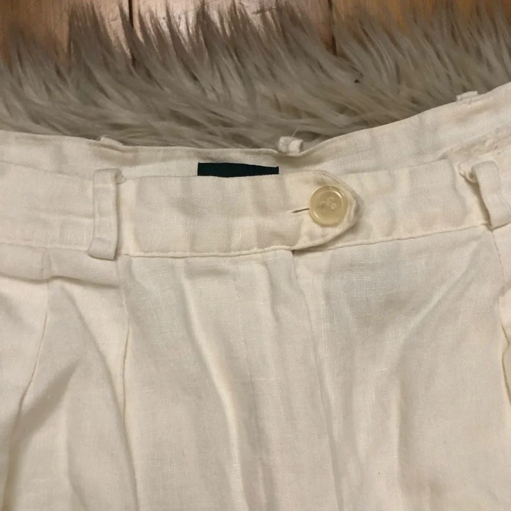 Lauren Ralph Lauren 100% Linen Coastal Grandma Straight Leg Womens Pants size 8